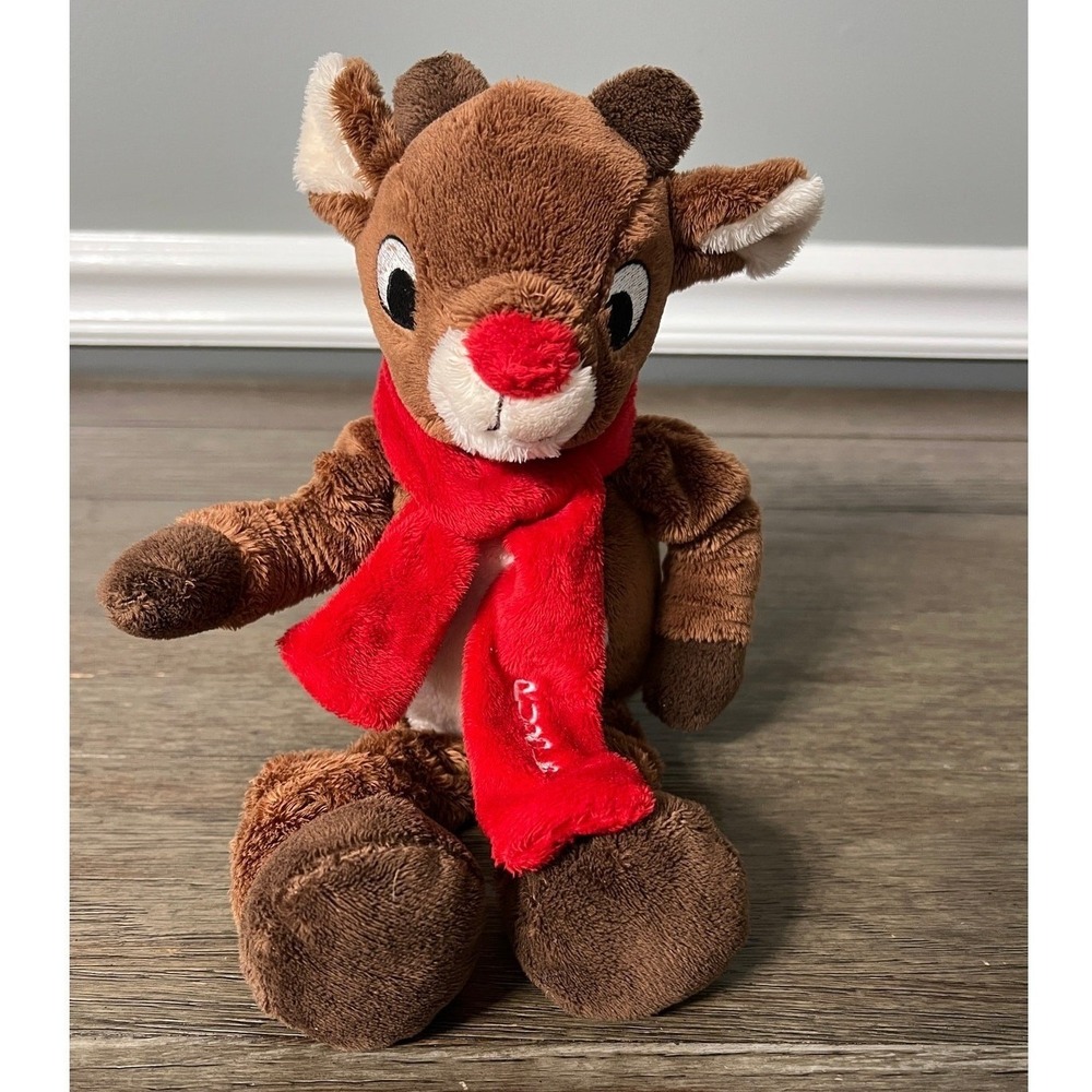 Rudolph the Red-Nosed Reindeer Bungee Stretch Legs Plush Christmas Dog Toy